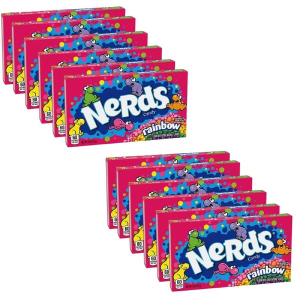 Nerds Rainbow 141g Box Theatre Box - 12 Box Pack American Candy