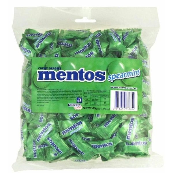 Mentos Spearmint 540g Pillow Pack (200 Pieces)