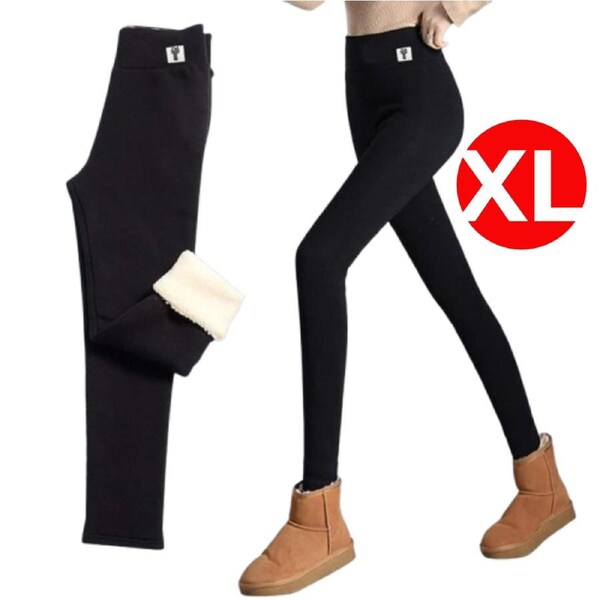 Fleece Lined Women Stretchy Pants Thick Warm Thermal Slim Winter Leggings XL