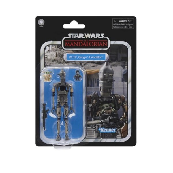 Star Wars The Vintage Collection The Mandalorian: IG-12 Grogu and Anzellan Action Figures