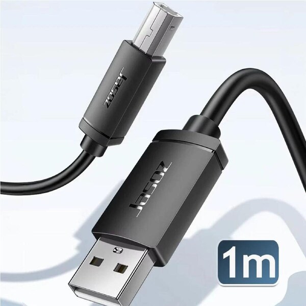 1M JASOZ USB Cable for Printer Brother Canon Dell Epson HP Male Type A to B