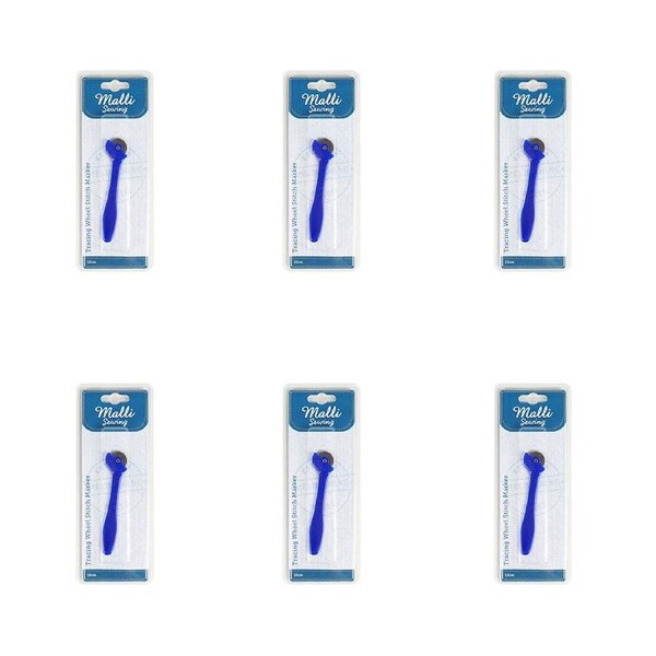 6PK Malli Sewing Metal Tracing Wheel Stitch Garment/Fabric Marker 12cm Assorted