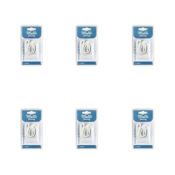 6PK Malli Sewing Nylon Webbing For Sewing Fabric Webbing Strap 1x150cm Assorted