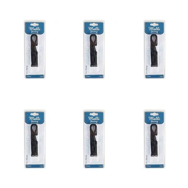 6PK Malli Sewing 1-Pair Nylon Adjustable Replacement Bra Strap 121x32cm Assorted