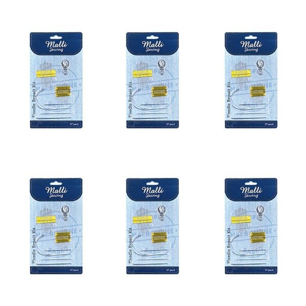 6x 27pc Malli Sewing DIY Tailoring/Sewing Repair Needle Repair Kit Assorted
