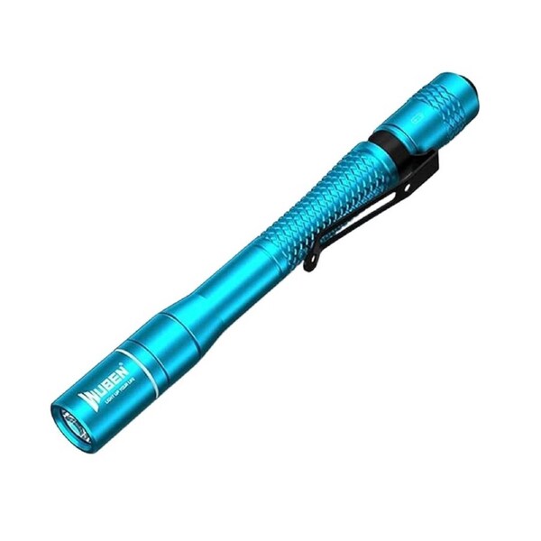 Wuben E19 LED Pen Flashlight Tail switch SOS Aerospace-Grade (Blue)