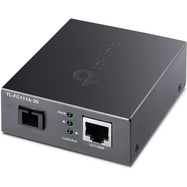 TP-Link 10/100 Mbps WDM Media Converter, Auto-negotiation of Half-Duplex/Full-Duplex mode (TL-FC111A-20)