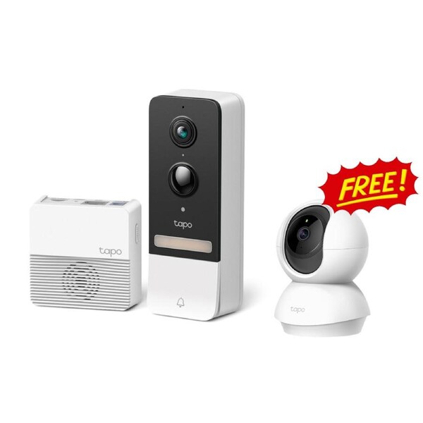 TP-Link Tapo D230S1 Smart Battery Video Doorbell + FREE Tapo TC70 camera *Until June 30, 2024 Only*