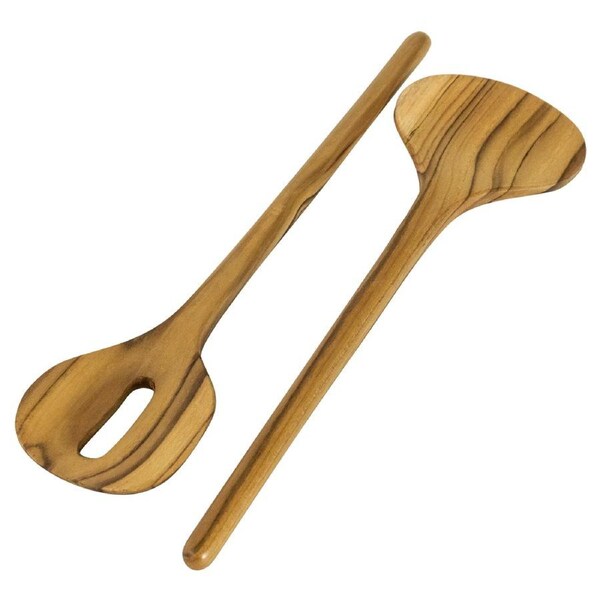 Icon Chef Teak Ginkgo Salad Servers