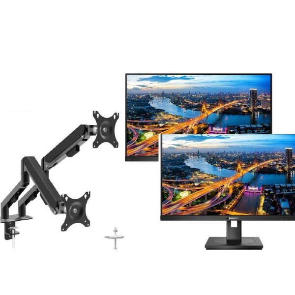 Philips 24" Business Dual Docking Kit, Includes 1x 242B1, 1x 243B1 & 1x Dual Gas Arms