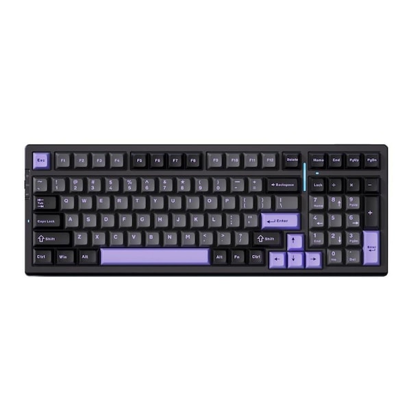 MCHOSE G98 Pro Gasket Mount 98% Layout Wireless Hot-Swap Mechanical Black Purple Keyboard - Flame Orange Switch [KBMCG98S3]