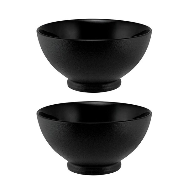 2x Maxwell and Williams Caviar Midnight Noodle Porcelain Bowl 17x9cm