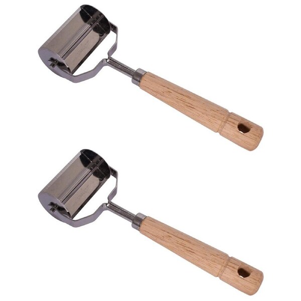 2x Avanti Square Ravioll Cutter Stainless Steel Cutting Wheel 6X6 Cm