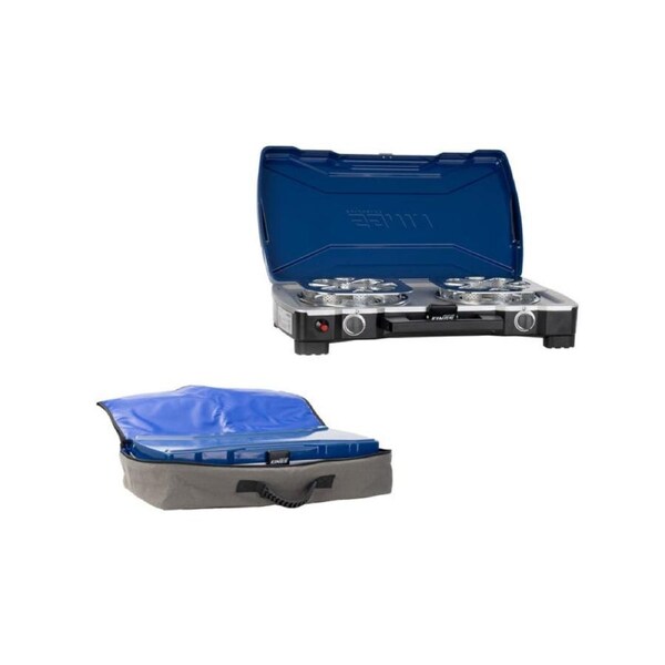 Kings Double Burner Gas Stove Propane -11,000 BTU burner + Carry Bag