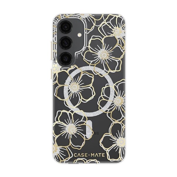 Case-Mate Floral Gems Mag Case Cover Protection For Samsung Galaxy S25+ Gold
