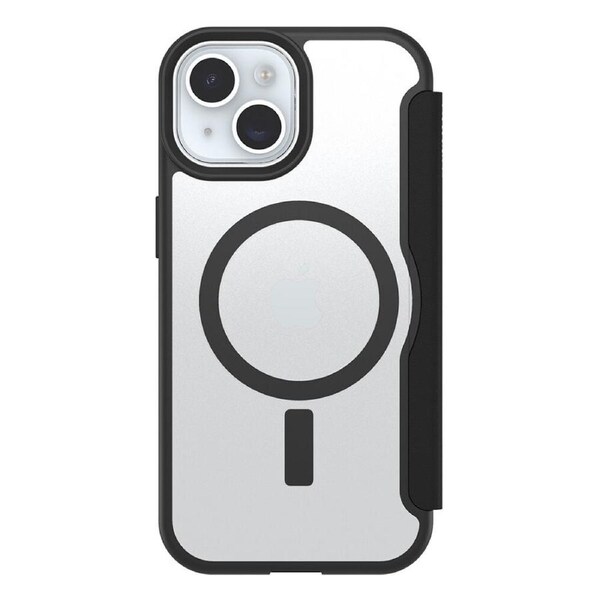OtterBox React Folio MagSafe Case Cover For iPhone 16e/15/14/13 Black Crystal