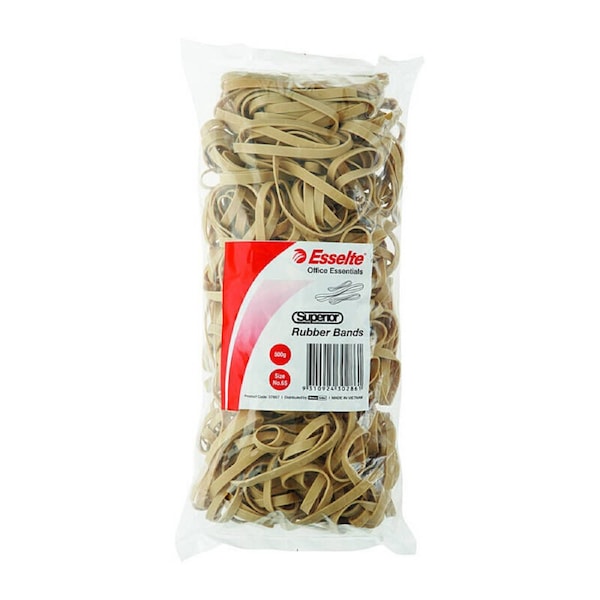 Esselte 37867 Office Essentials Size No 65 Superior Rubber Bands 500 gm