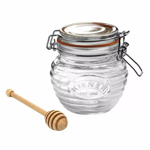 Kilner Honey Pot with Beechwood Dipper 400ml