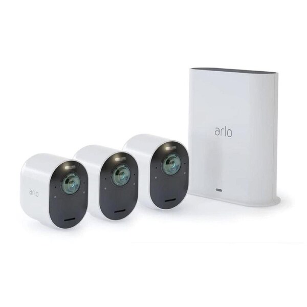 Arlo Ultra 2 4K UHD Wire-Free Security 3-Camera System - White