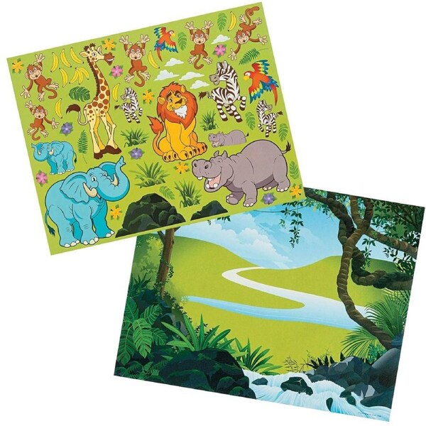 Jungle Sticker Scenes (Set of 12)