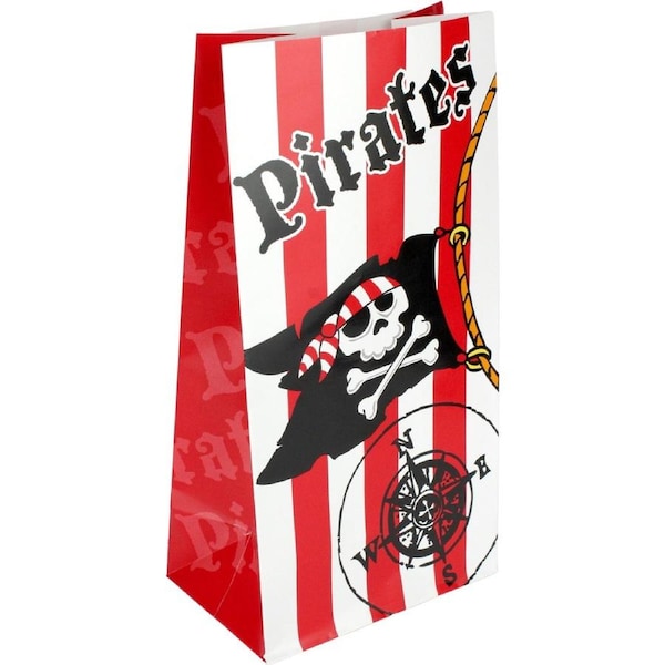 Pirate Paper Party Bags (Pack of 12)