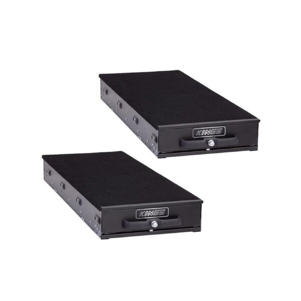 Kings Twin 1300mm Slim Drawer - Modular Design - Heavy Duty Frame Black Finish