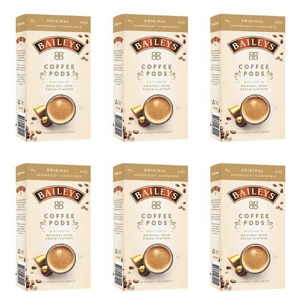 6x 10PK Baileys Original Coffee Pod Capsules Nesresso Compatible