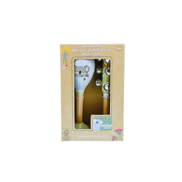 Koala Dream Bush Buddies Australian Animals Maraca & Bellstick Set 18m+