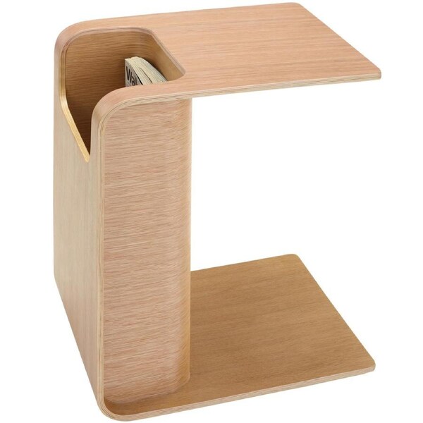 Side Table next to bed slotted over the seat of a sofa Ideal for small rooms