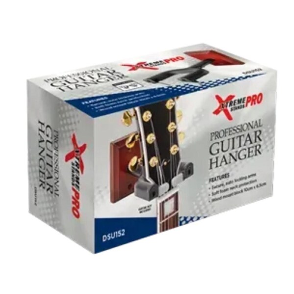 Xtreme Pro Locking Guitar Wall Hanger with Rosewood Block