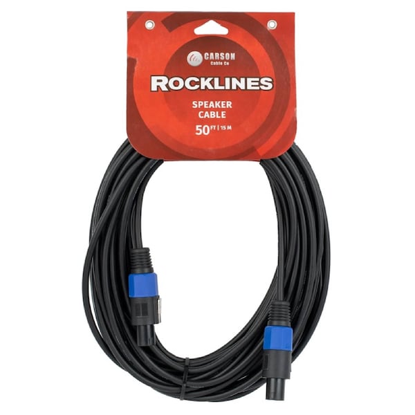 Carson Cable Co Rocklines 50 ft Speaker Cable with Speakon M Connectors