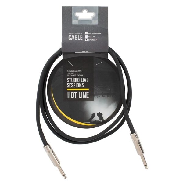 Hot Line 5 FT Speaker Cable with 16-Gauge 6.3mm Metal Jack Plugs