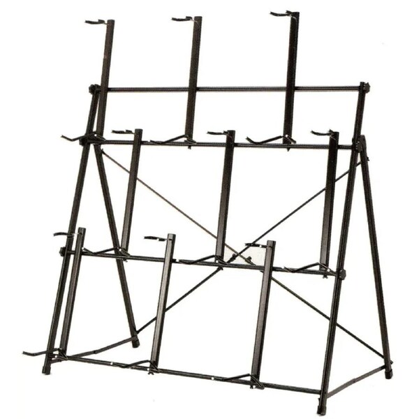 AMS Guitar Display Rack Holds 9 Guitars, Tubular Style, 1.4m H x 1.4m W
