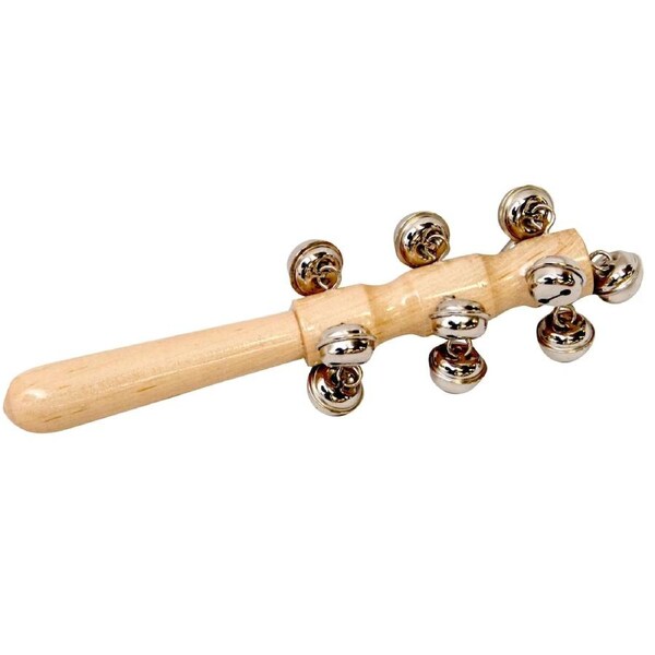 Mano Percussion Sleigh Bells 13 Bells with Wooden Handle