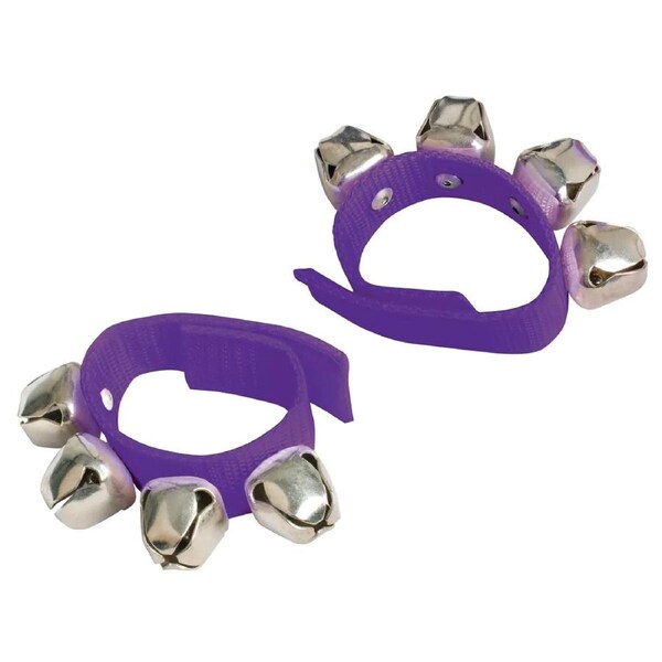DXP Wrist Bells Purple - 4 Bells on Velcro Strap