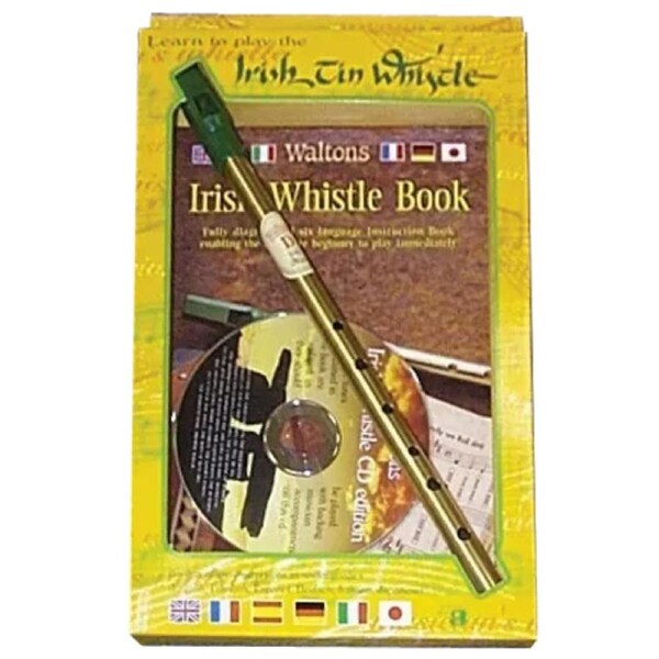 Waltons D Whistle Triple Pack with Instruction Book and CD - Brass WM1514