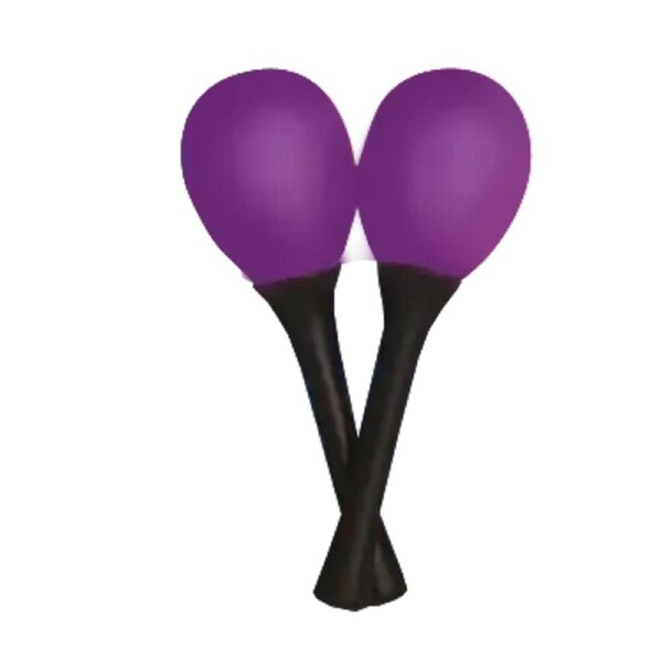 Mano Percussion Handle Egg Maracas Purple EM121