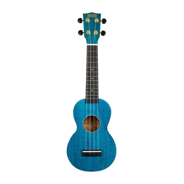 Mahalo Slimline Soprano Ukulele - Transparent Blue