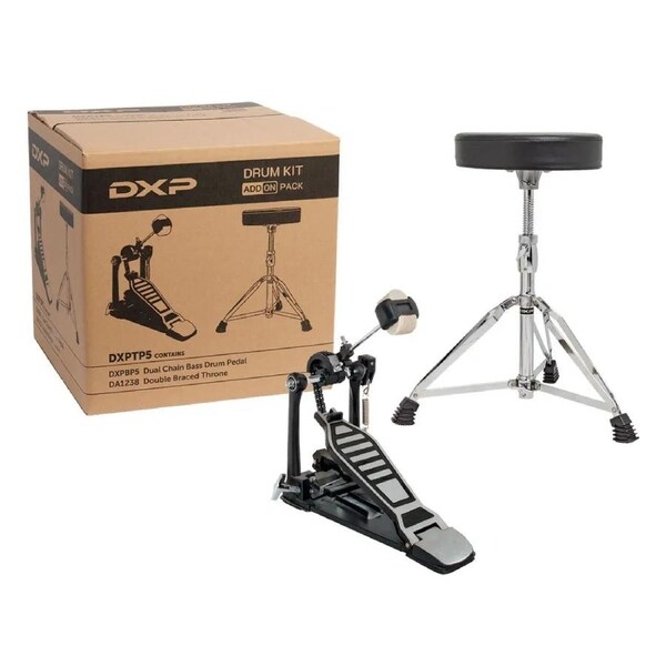 DXP DRUM KIT ADD ON PK-550 SERIES with DXPBP5 Pedal and DA1238 Stool