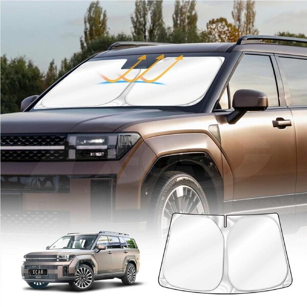 WindScreen Sun Shade for Hyundai SantaFe Santa Fe 6/7 Seater 2024-Onwards Blocks UV Rays Foldable Custom Wind Screen Sun Visor Protector