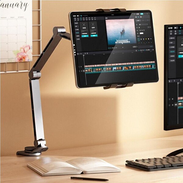 360¡ã Rotation Adjustable Heavy Duty Phone/Tablet Metal Holder Lazy Bracket