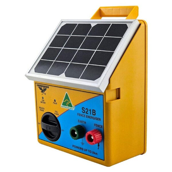 Thunderbird 2km Solar Lithium Electric Fence Energiser - S-21B