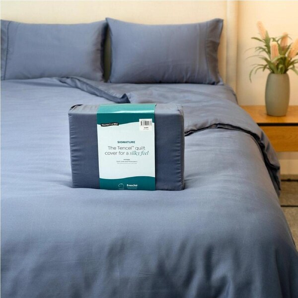 Protect-A-Bed Signature Tencel Quilt Cover Set - Indigo - Single
