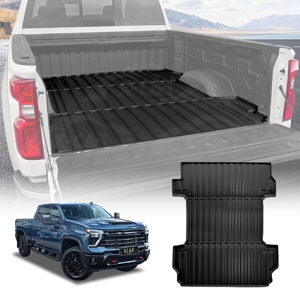 Tub Liner for Chevrolet Silverado 2500 HD 2021-Onwards Heavy Duty Cargo Trunk Mat Luggage Tray Car Accessories