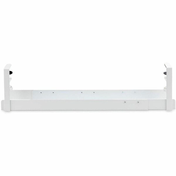 StarTech.com Under Desk Cable Management Tray, Length Adjustable, Clamp-On Installation, No Drilling Required, White - Length adjustable cable tray