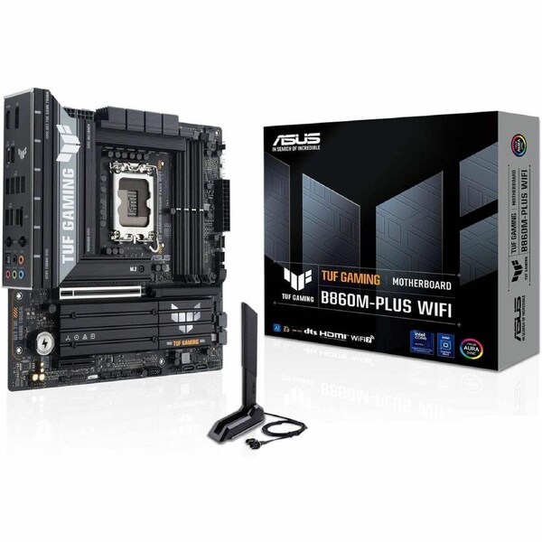 TUF GAMING B860M-PLUS WIFI Gaming Desktop Motherboard - Intel B860 Chipset - Socket LGA-1851 - Micro ATX - Core Ultra Processor Supported - 256 GB -
