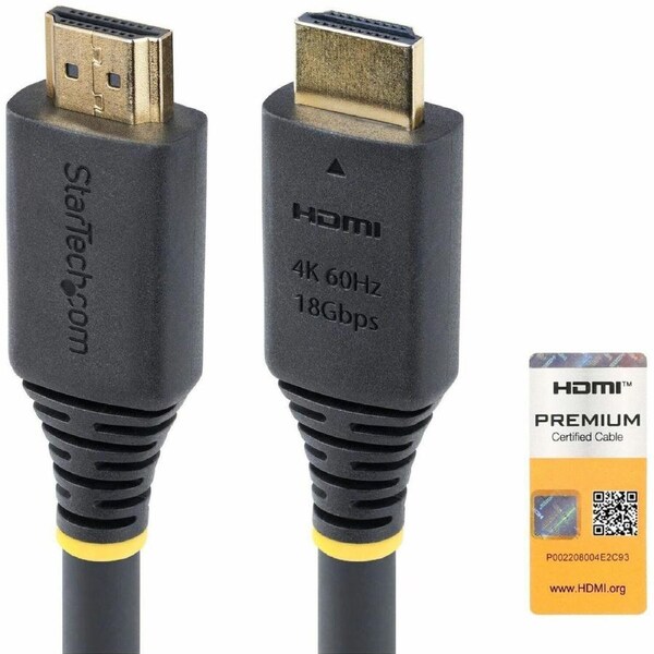 StarTech.com 7 m HDMI A/V Cable - 1 - Cable for Docking Station, Workstation, TV - First End: 1 x HDMI 2.0 Digital Audio/Video - Male - Second End: 1