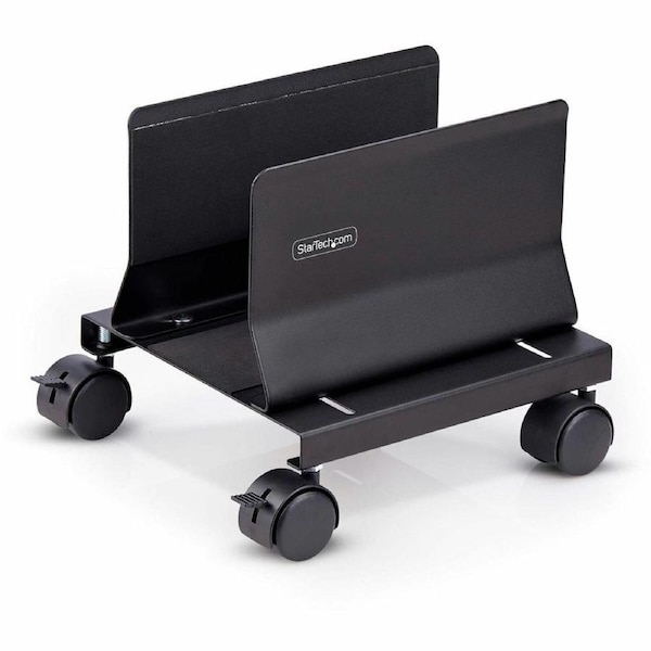 StarTech.com Computer Tower Cart, Rolling CPU Caddy on Wheels, Max Load 46.3lb/21kg, Adjustable PC Case Mount, Floor Stand Dolly, Steel - Mobile CPU
