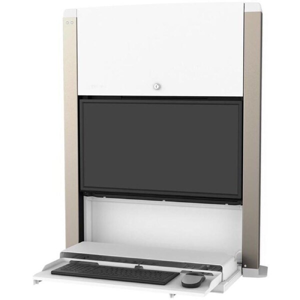 Ergotron CareFit Mounting Enclosure for LCD Display - White - Height Adjustable - 61 cm to 68.6 cm (27") Screen Support - 10.70 kg Load Capacity - x