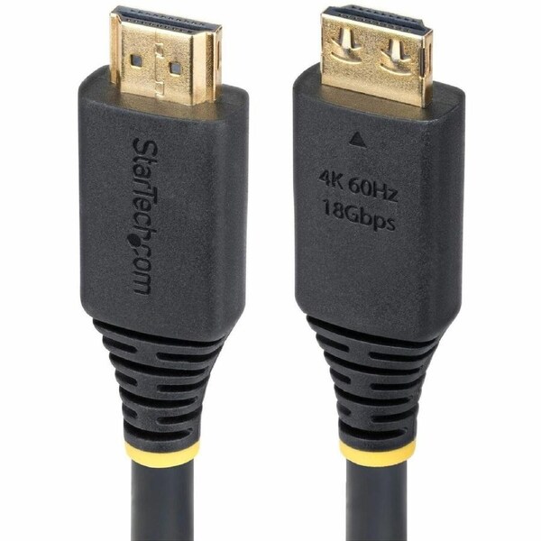 StarTech.com 4.5m (15ft) High Speed HDMI Cable with Gripping Connectors, 4K 60Hz/1440p 144Hz, 18Gbps, UHD HDMI 2.0 Cord, TPE Jacket - High Speed HDMI